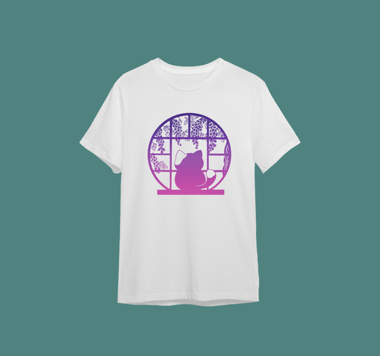 Shirts - Wisteria Cat White