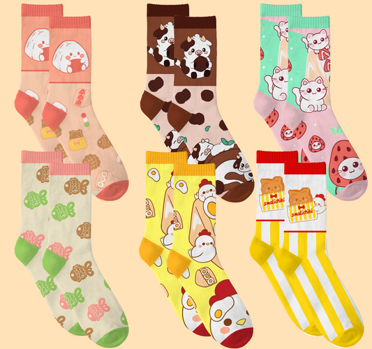 PREORDER - Konbini Time - 5 Socks Set