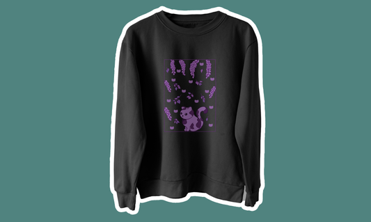[Shop Exclusive] Sweater - Wisteria Cat