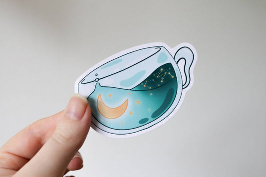 Sticker - Galaxy Tea Cup