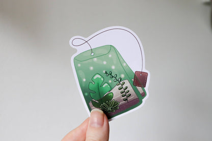 Vinyl Sticker - Green Tea Bag