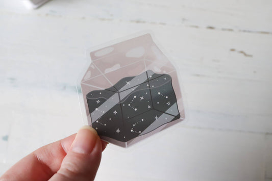 Transparent Sticker - Galaxy Milkbox