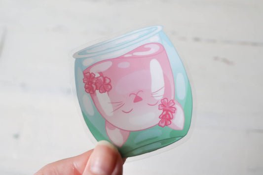 Transparent Sticker - Kawaii Cat