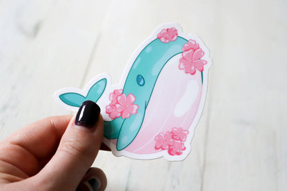 Vinyl Sticker - Sakura Whale