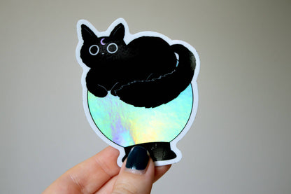 Holographic Sticker - Witchy Cat