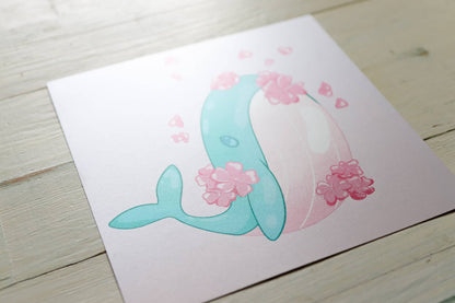 Art Print - Sakura Whale